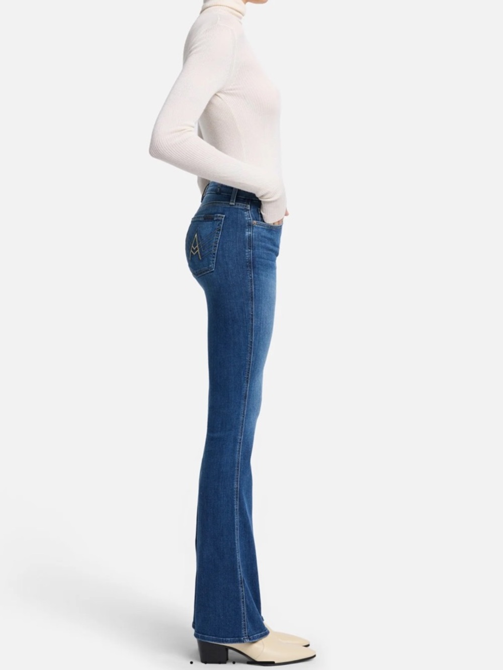 7 For All Mankind Women's Blue Flare Jeans